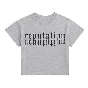 Taylor Swift Heather Grey Reputation Crop Top